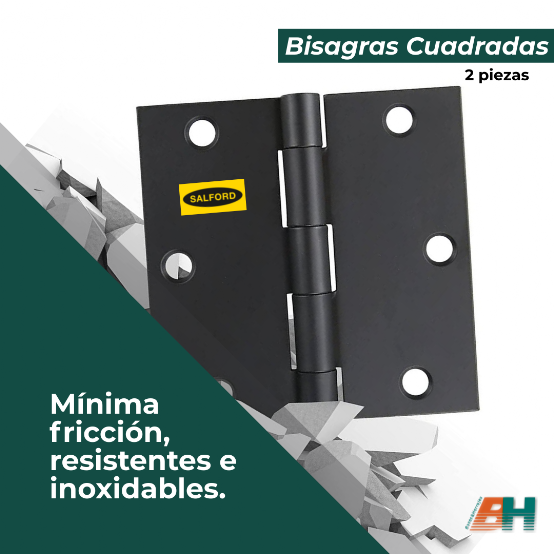 Bisagra negras cuadradas